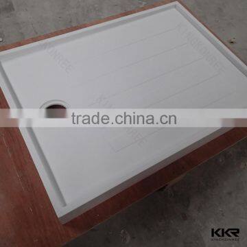 Customized solid surface corner shower tray