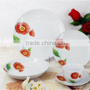 20 piece high quality coupe shape porcelain dinner set,valentine dinnerware set