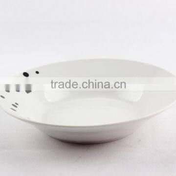 Wholesale porcelain plate , soup plate,bulk dinner plate with flower