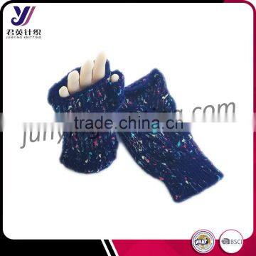 Half finger winter knit woolen felt gloves fit boy and girl knitted gloves factory wholesale sales (accept custom)