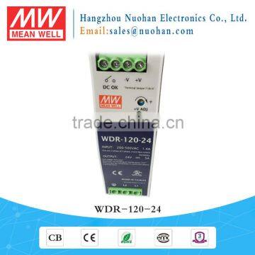 Mean well 120W 24V power supply WDR-120-24 wide input range power supply din rail