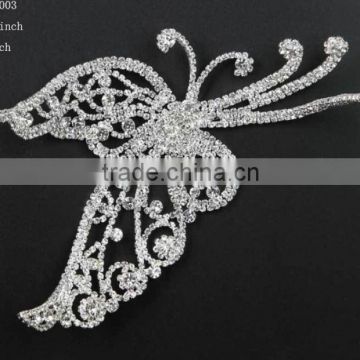 2015 wholesale rhinestone flower apparel applique large