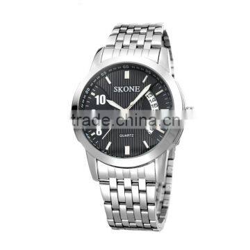 NO 7213 Black Dial Calendar Military quality stainless steel quartz watch