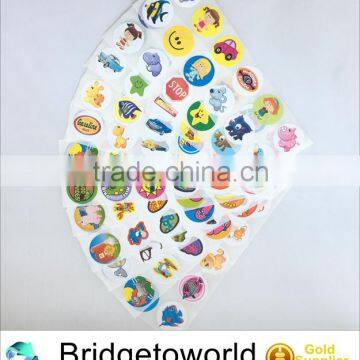 Factory supply custom sized and shaped laminated mini stickers by roll by sheet