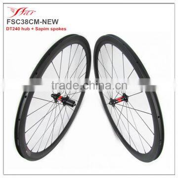 Narrow carbon bicycle wheels 38mm 20.5mm racing road rims basalt brake track 700C high braking performance