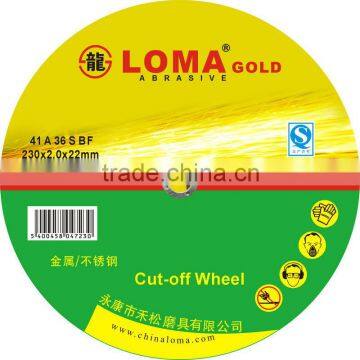 Depressed Center Abrasive Resin Bonded Cut off Wheel