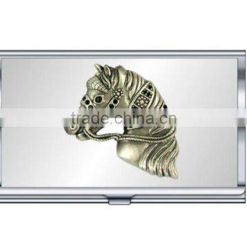 wholesale fashion metal horse credit card holder,various designs,pass factory audit