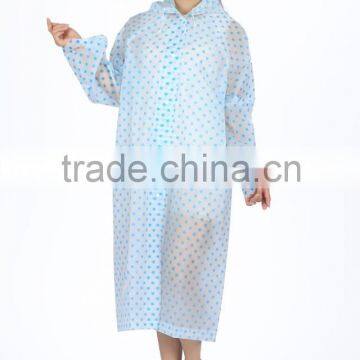 Transparent Fashionable Long Clear Raincoats for Women