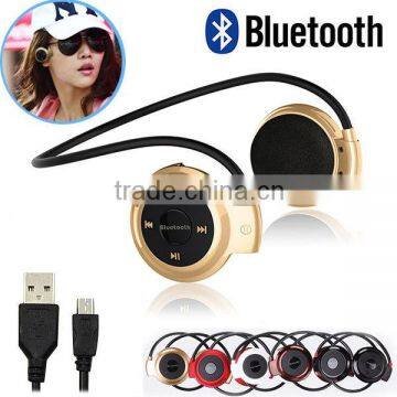 Neckband Mini Wireless Sport Bluetooth Headset/headphone Music Stereo Bluetooth Earphone SD Card Slot