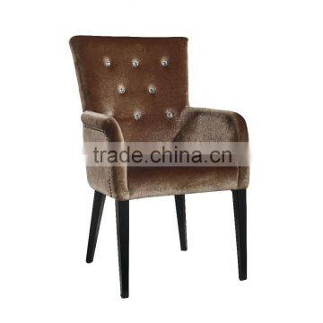 luxury popular imitated wood compartment chair with crystal