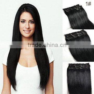 Customized Full Head Clip In Hair Extensions Free Sample, Cheap 100% Human Hair Clip In Hair Extension