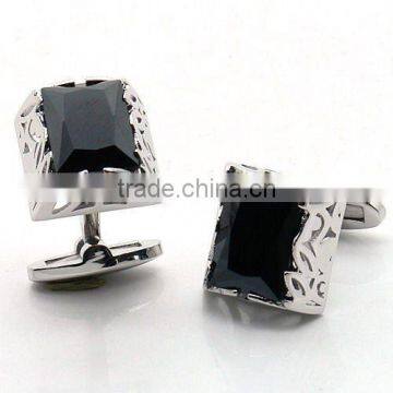 Luxury Square Black CZ Cufflinks