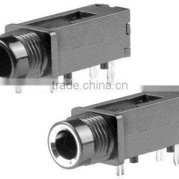 1/4 mono jack plug 6.35 mm mono jack socket panel mount with nut PJ6002A