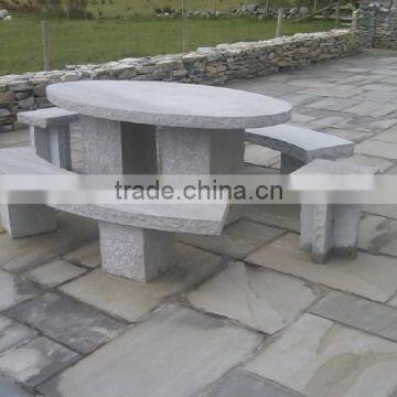 Grey Sandstone Garden Bench