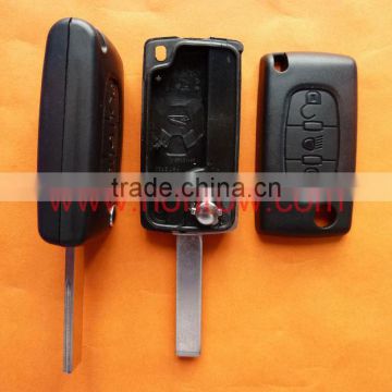 Highest Quanlity and Hot-selling Citroen key shell 407 3- button remote key shell