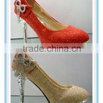 Gorgeous Hot Sale Bow Red High Heel Wedding Shoes(WS-5016)