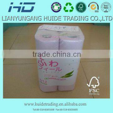 White or pink customized colored toilet paper