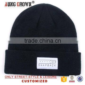 Wholesale beanies label knitted beanie acrylic beanie custom knitted hat