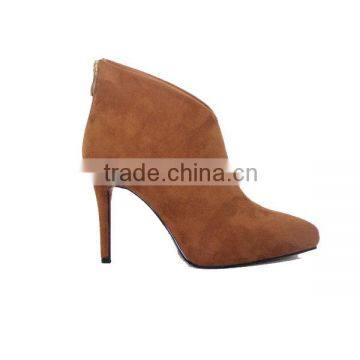 Ladies Suede Leather Fashion Boots Brown Leather Boots for Women photo-4