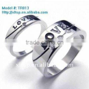 TR013 Couple ring Fashion Stainless steel spinning rings