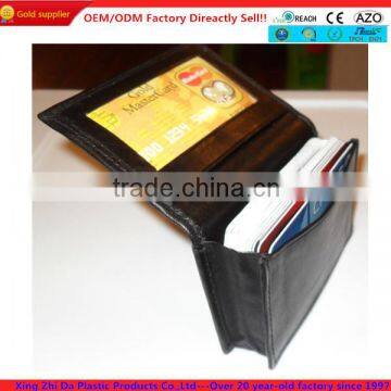 PU leather credit card holder money clip