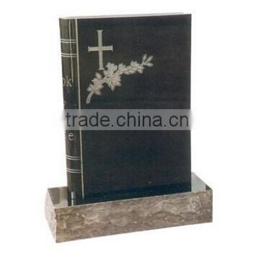 Americian style bible black granite tombstone