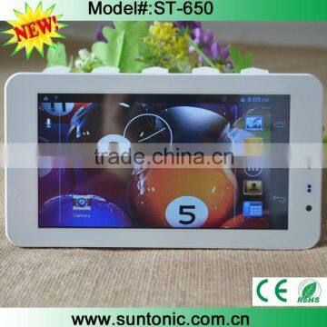 Portable 6.5 inch dual core 3g tablets android 4 10 MTK6572 with dual sim card slot