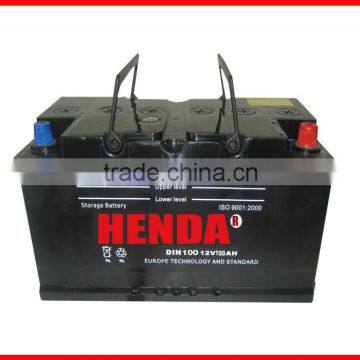 MF lead acid car battery DIN100