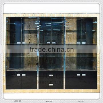 Customized 2014 best selling crystal kitchen cabinet, solid wooden cupboard JH14-52 from china supplier-JL&C Furniture