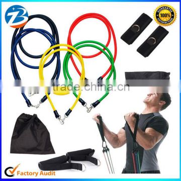 11PCS Exercise Band Sets Tube Gym Exercise Set Yoga Fitness