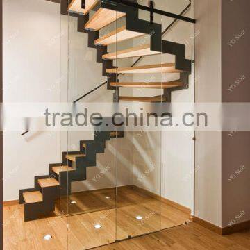 Wood curved attic stair