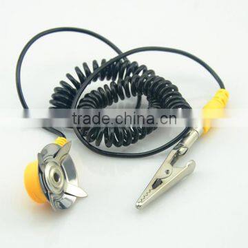 Industrial use Black PU Conductive ESD Grounding Cord