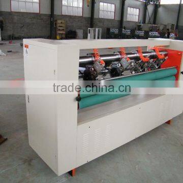 stable function automatic corrugated carton box blade slitter scorer folding pasting machine