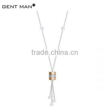 Cubic Zirconia & ceramic pendant necklace Rhinestone Women Pendant