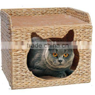 China Supplier Make OEM Available banana leaf cat shape cat cave bedding