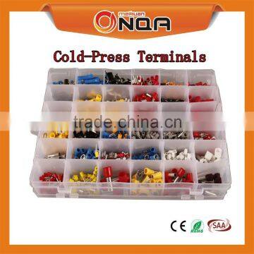 Insulated Terminals Electrical Crimp Connector Ring Fork With Storage Box