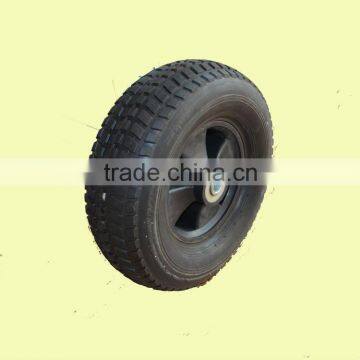 semi pneumatic wheel 10x3.3 grey