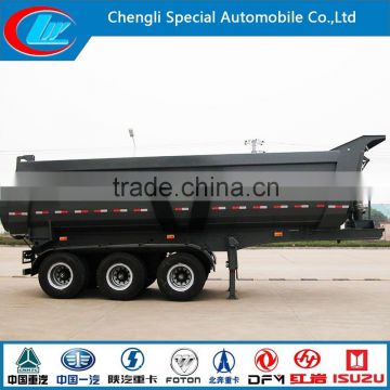 Carbon Steel U shape 3 axle 6 tipper trailer 8 wheels sand stone transportation dumper trailer 45cbm used semi trailer truck