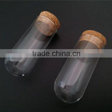 Round Bottom Design Custom Size Reserved Clear Glass Test Tube With Cork Lid photo-4