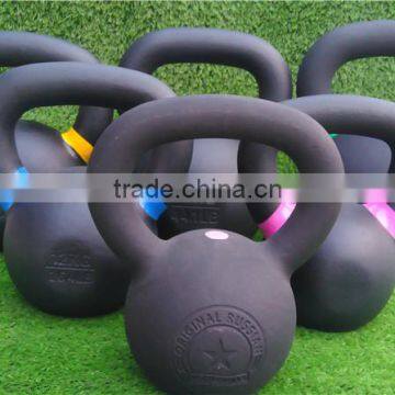 Top quality E-coated Cast Iron Kettlebell/kettlebell/color ring kettlebell