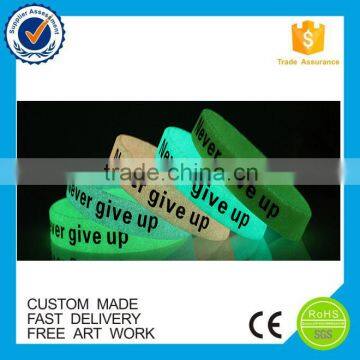 Business gifts eco-friendly custom glowing silicone wristband