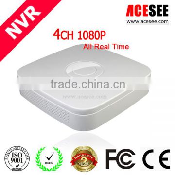 ACESEE ONVIF 1080P real time view 4 channel super mini nvr with poe