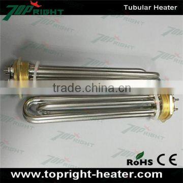 Topright high density 6kw U type industrial brass flange electric tubular