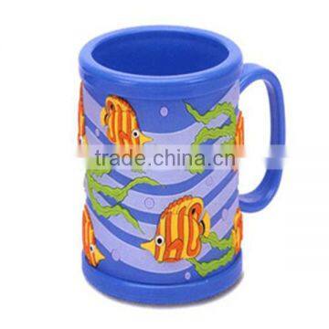 Customized Fashional cartoon ceramic Mug with lid and handle