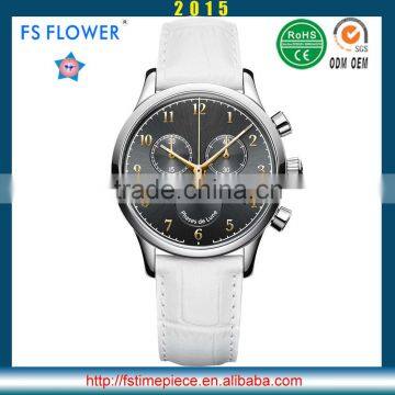 FS FLOWER - Chinese Wholesale Unisex Women Men Watches Luxury Japan Moonphase Chronograph Movt Watches