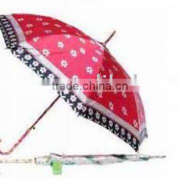Crystal printed satin fabric for fashion umbrella