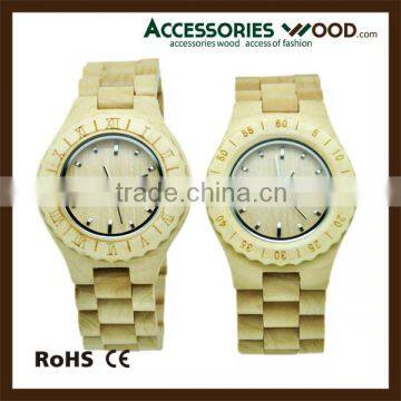 Newest Design Japan Quartz Movement Geneva Watch Water Proof Bamboo Wood photo-2