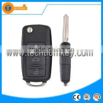 315Mhz car key frequency without chip 3 button remote flip car key shell for VW Jetta 2 5 6 mk6 mk4 mk5