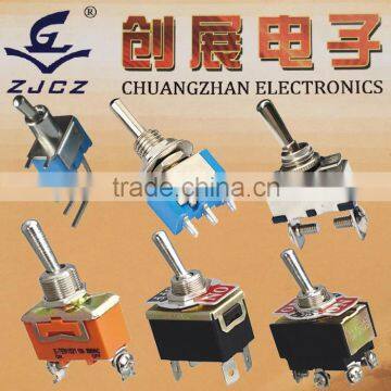 DPST ON-OFF auto reset toggle switch,6 pin 3a 12v toggle switch