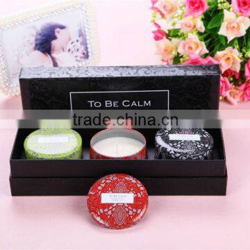 Natural Scented Soy Wax Luxury Tin Candle set